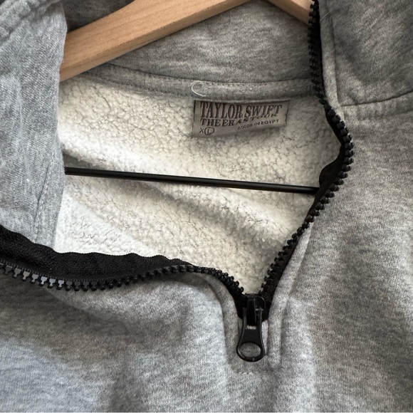 Taylor Swift Gray The Eras Tour  1/4 Zip-Up Sweater - Picture 9 of 15